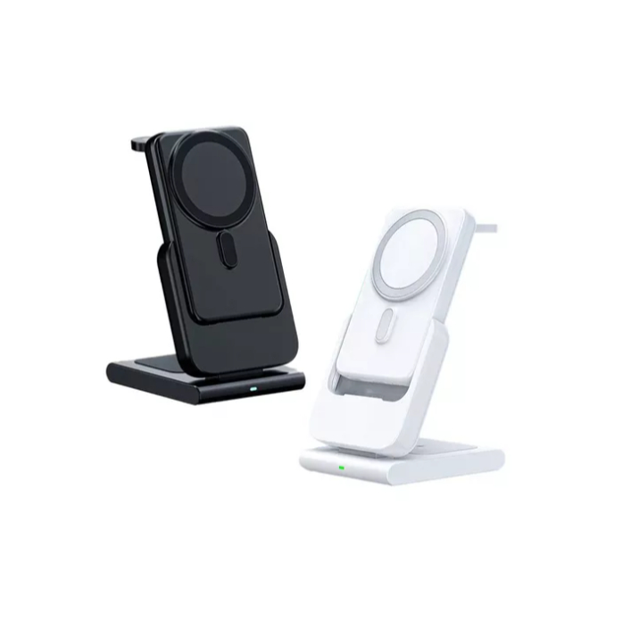 Carregador Indução Dock e Power Bank Magnético 10000Mah 4 em 1 De iphone 12 13 14 15 Apple Watch e AirPods  AGOLD BTE-88