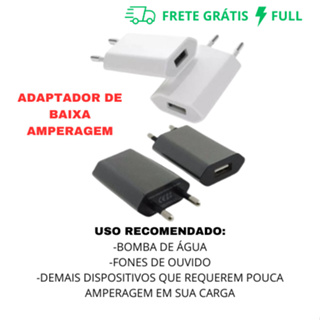 FONTE CARREGADOR TOMADA PLUG ADAPTADOR FONTE USB 5V 1A BIVOLT em Oferta na Shopee