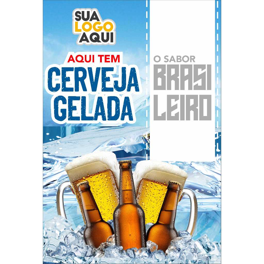 Banner Happy Hour  em lona propaganda  venda cartaz divulgação empreendedorismo Beer