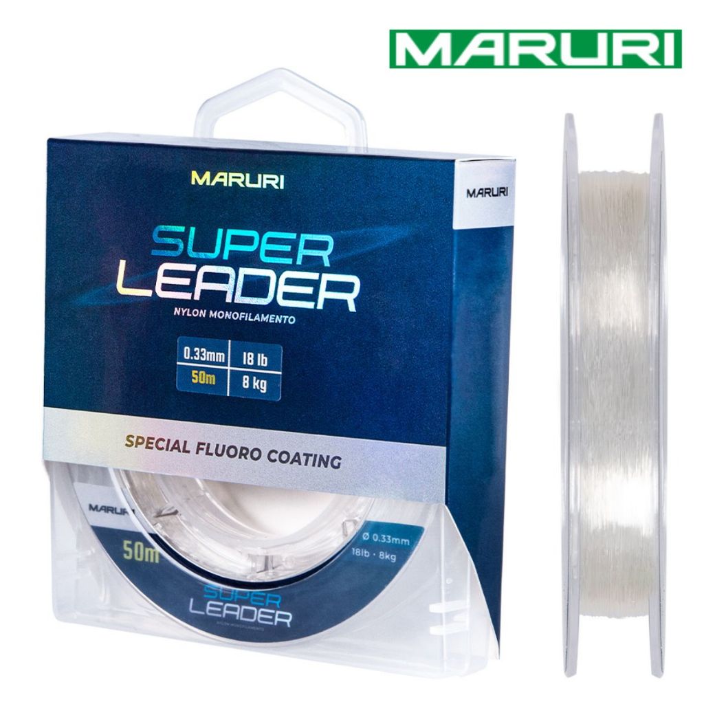 Linha Maruri Super Leader 50m Nylon Monofilamento Special Fluoro Para Chicote