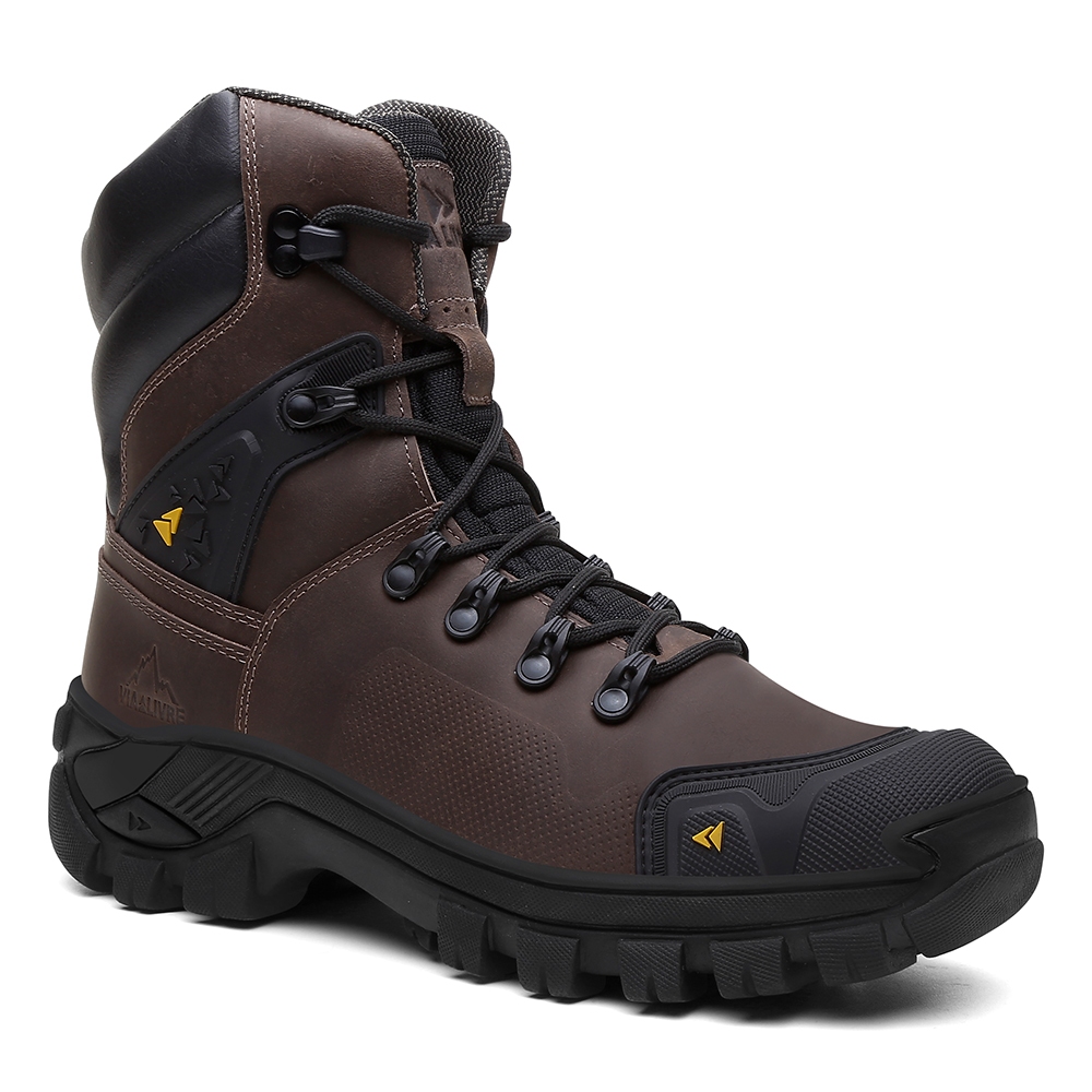 Bota Coturno Masculino Couro  Segurança Militar VL045 Com C.A