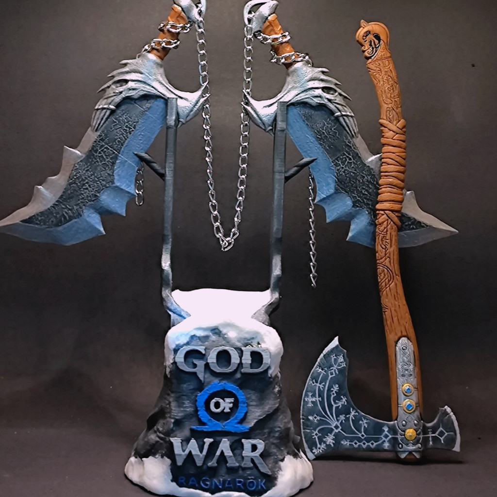 Suporte para controle God Of War Ragnarok 2 Armas
