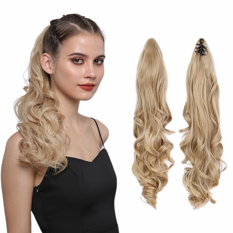 Aplique Cabelo Orgânico Rabo de Cavalo Ondulado Curto sem brilho com Piranha Aspecto Cabelo Humano em Oferta na Shopee