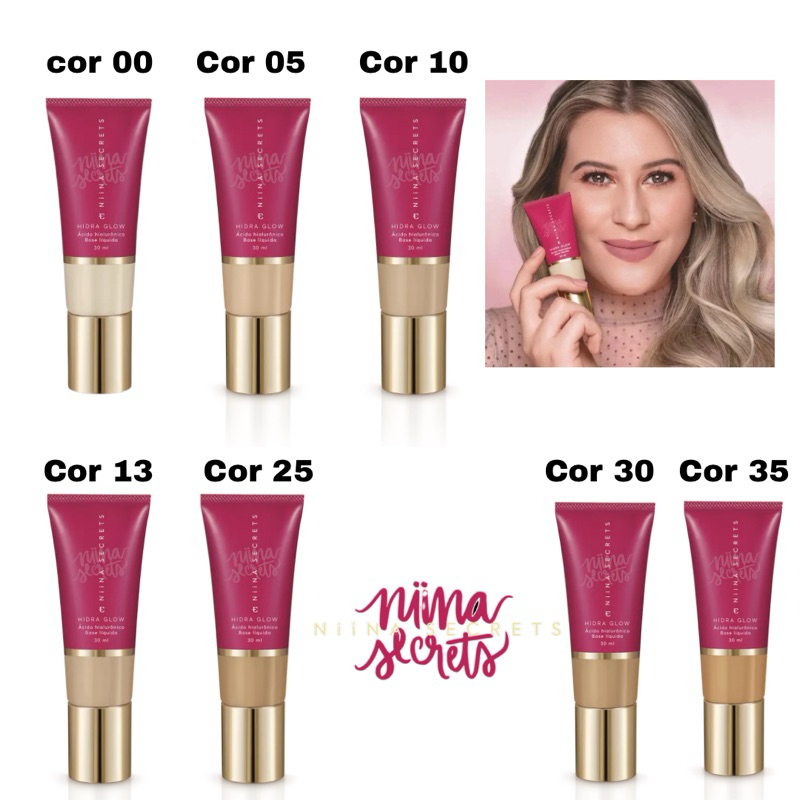 Base Líquida Niina Secrets Hidra Glow 30 ml