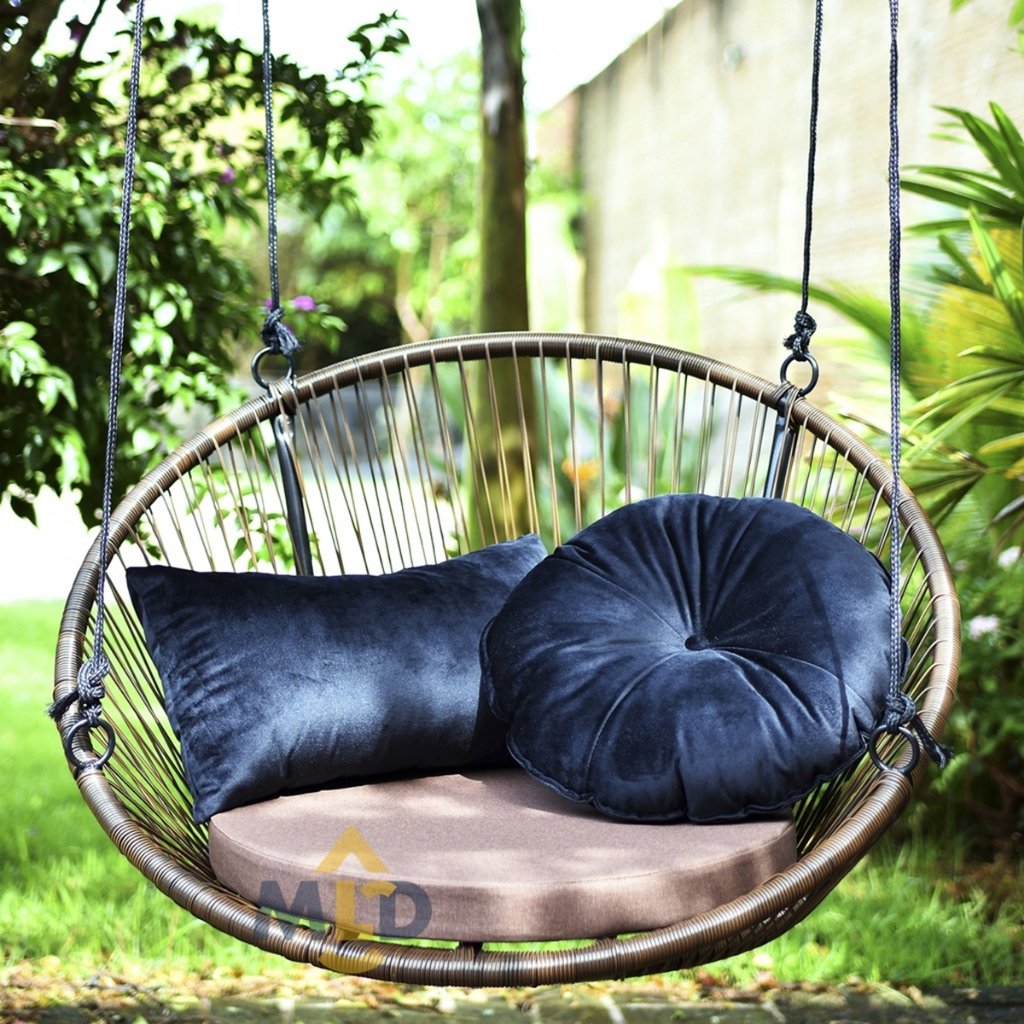 Balanço + 2 Almofada Banco decoração jardim area externa Descanso Modern Cadeira Suspensa varanda