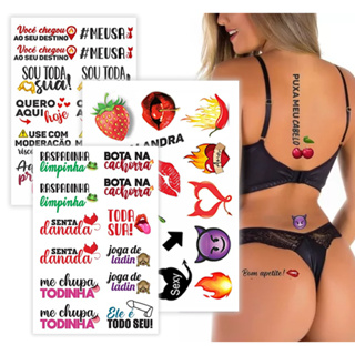 Tatuagens Temporárias Íntima Depilação | Tatuagem Adesivo Erótica em Oferta na Shopee
