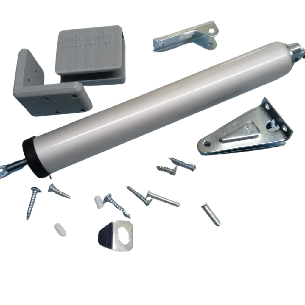 Mola Aerea Pistão Porta De Vidro (modelo de abrir)  Completo + Suporte Vidro
