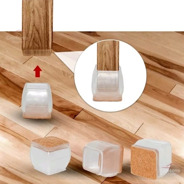 Silicone Tampa Do Pé Da Cadeira Mudo Silicone Engrossada Mesa Mobiliário Pé Tampas
