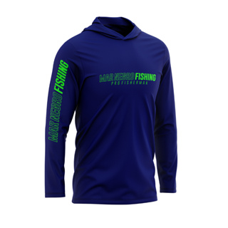 Camiseta masculina pesca com capuz 100% poliamida proteção solar 50+uv mar negro corrida bike em Oferta na Shopee