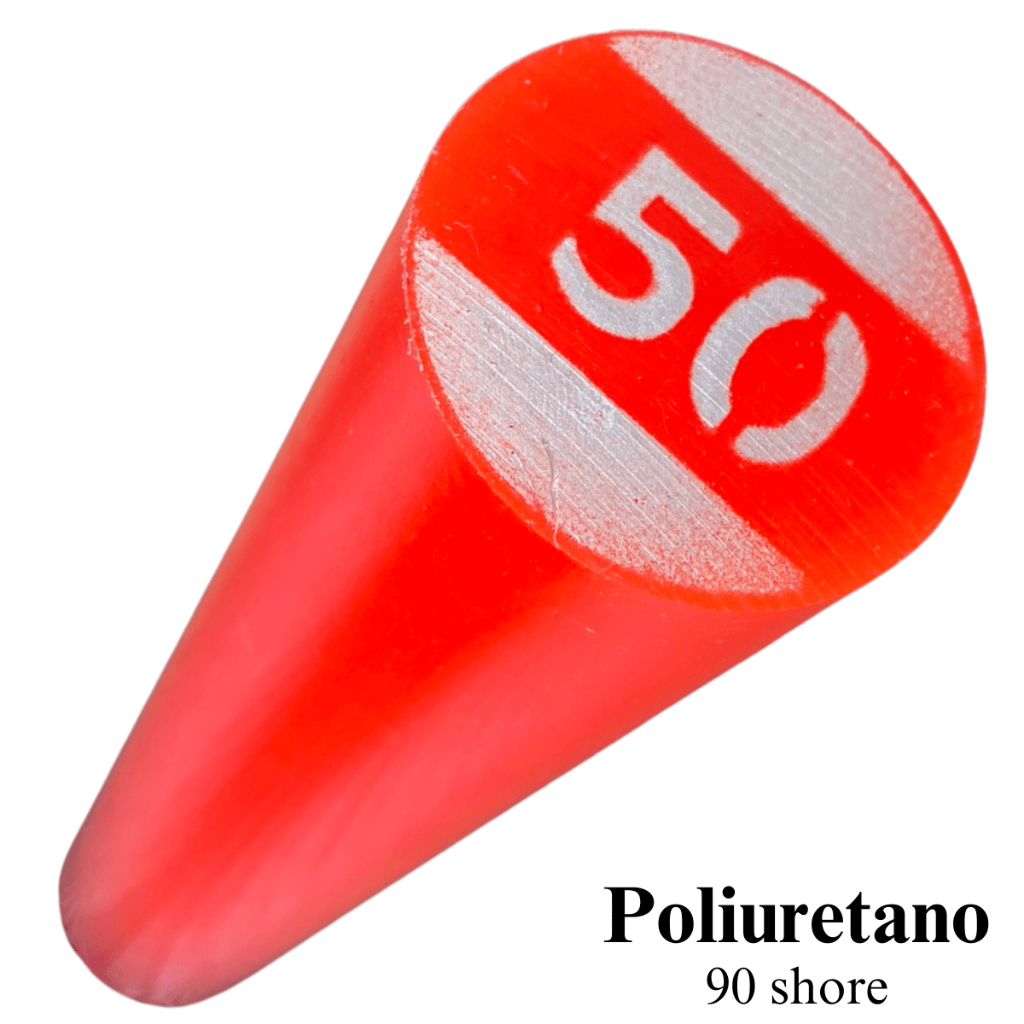 Tarugo Pu Poliuretano Vermelho 50mm X 500mm 90 shore para Bucha Amortecedor