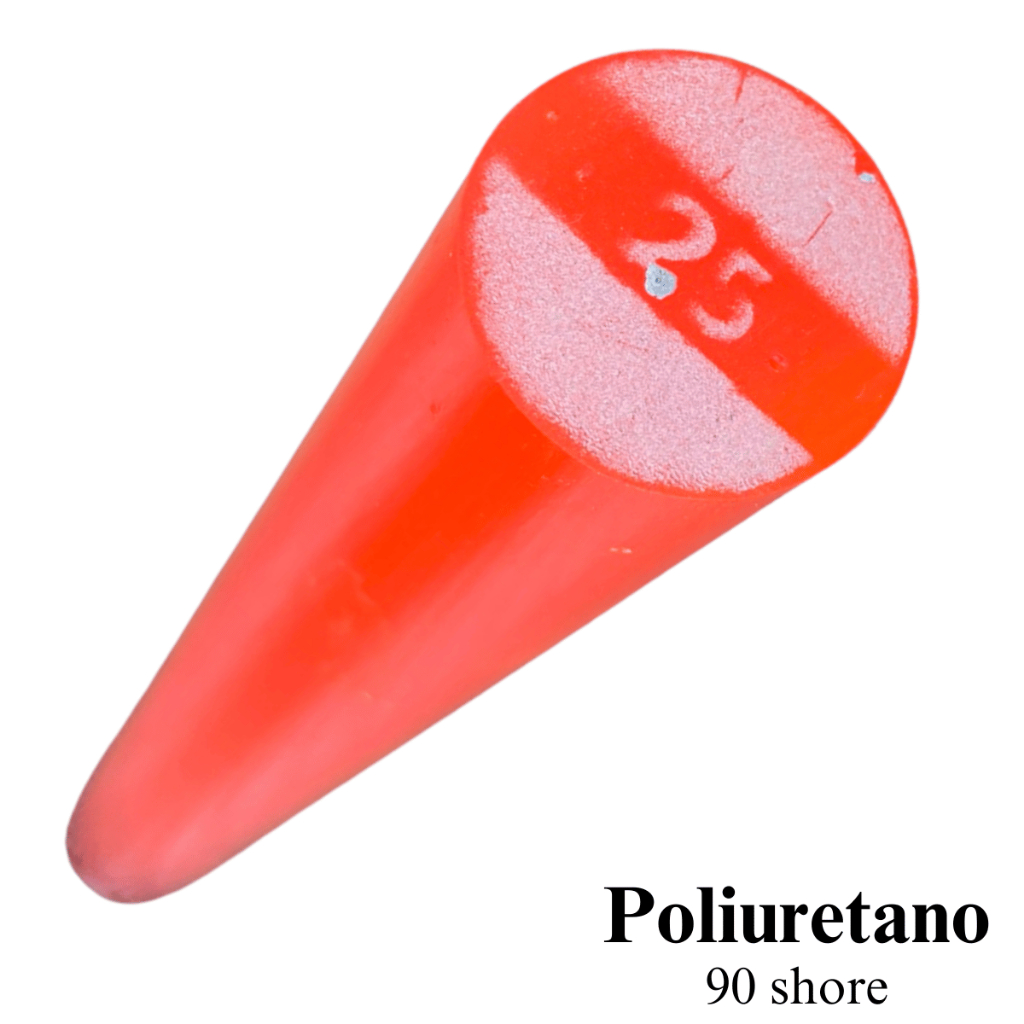 Tarugo Pu Poliuretano Vermelho 25mm X 500mm 90 shore para Bucha Amortecedor