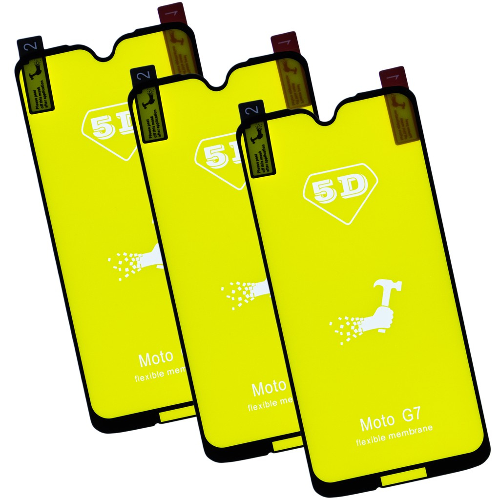 PELICULA 5D GEL FLEXIVEL MOTO G7 - MOTO G7 PLAY - MOTO G7 POWER