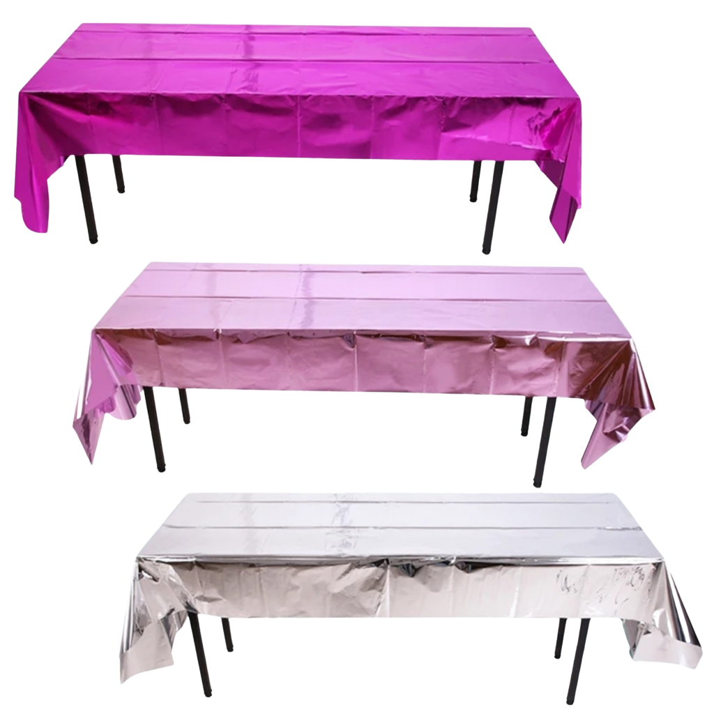 Toalha de Mesa Festa Aniversários de Plástico Metalizado Cores Diversas em Oferta na Shopee