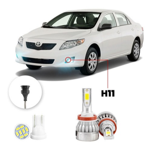 Lampada Farol Milha Led Toyota Corolla 2008 A 2011 20000lm