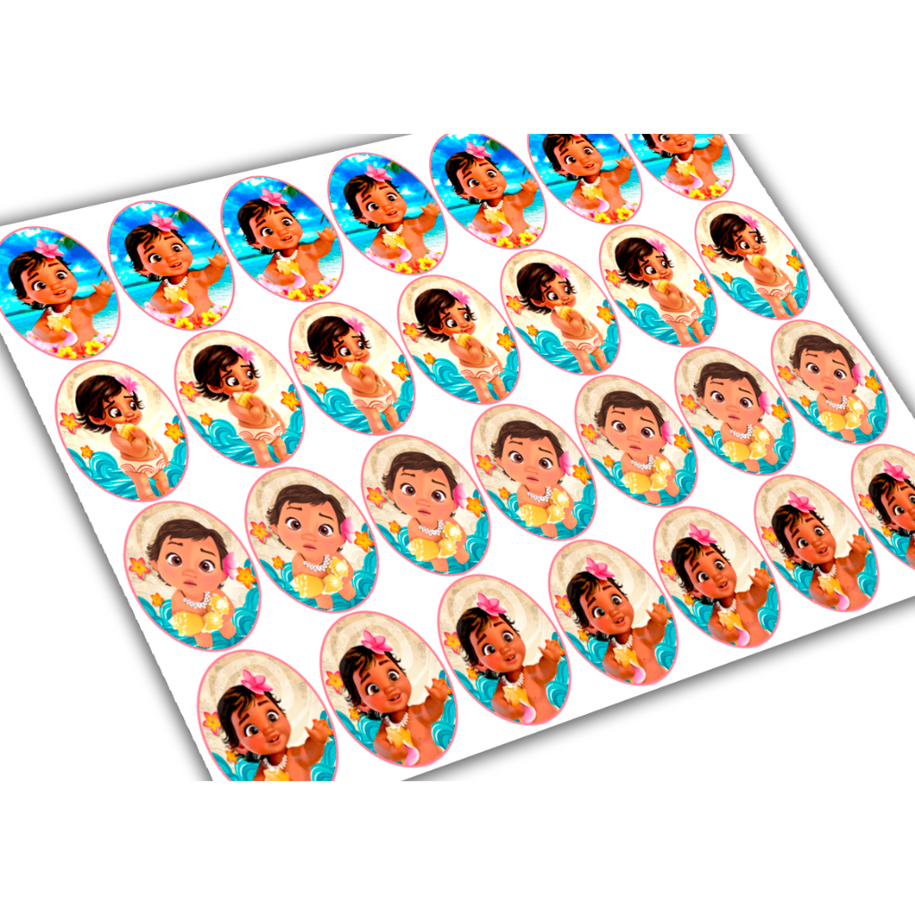 Papel de Arroz Comestível Para Porta Retrato de chocolate moana baby