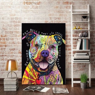 Quadro pit bull 1peça arte grafite consultório veterinário pet shop cachorro quadros decorativos em Oferta na Shopee
