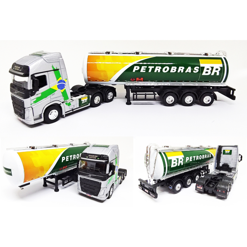 Miniatura Caminhão Volvo FH500 + Tanque BR em Oferta na Shopee