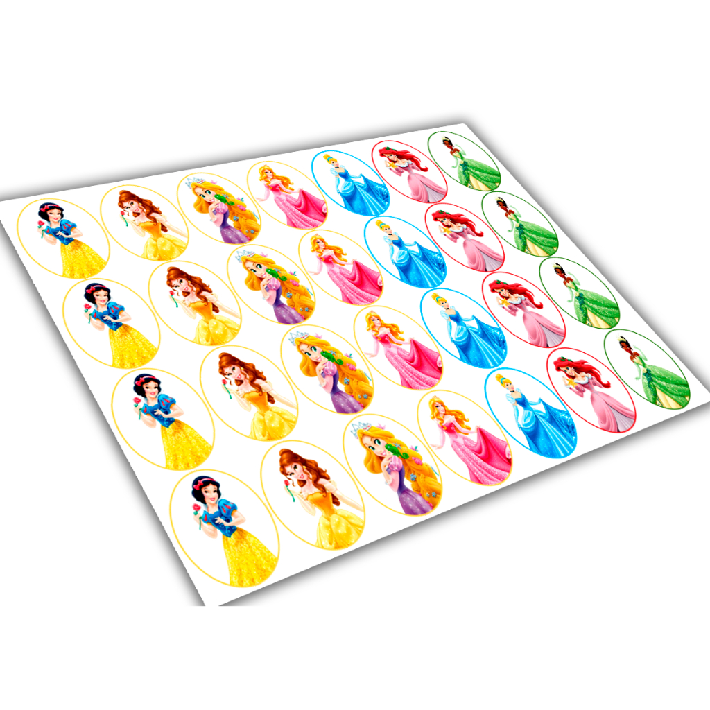 princesas Papel de Arroz Comestível Para Porta Retrato de chocolate