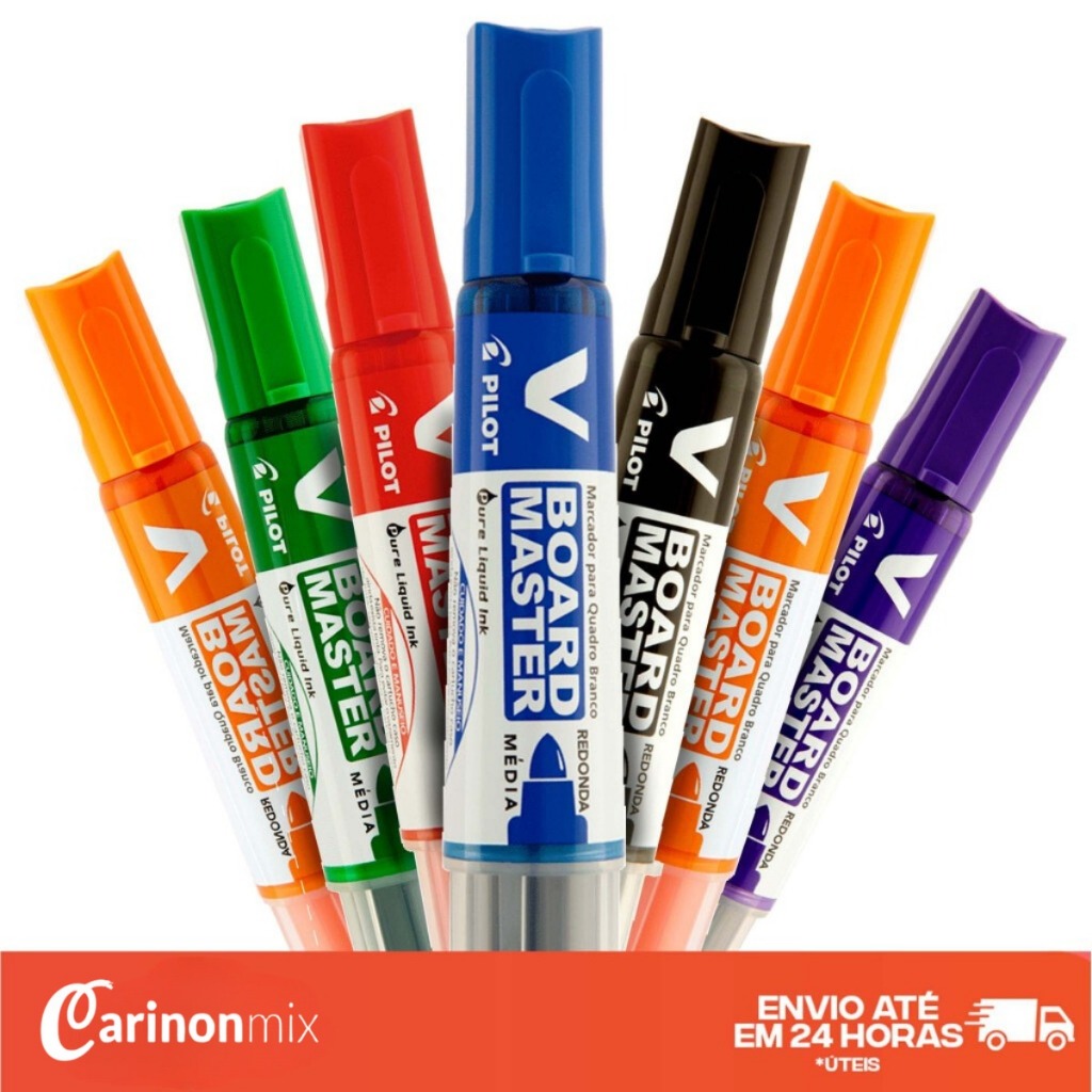 Kit 3 Pinceis Para Quadro Branco Pilot Board Master - 100% ORIGINAL e outros em Oferta na Shopee