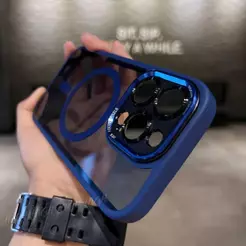 Nova Capa Magnética Resistente Choques De Titânio Para iPhone Support Magsafe Com Proteção De Lente
