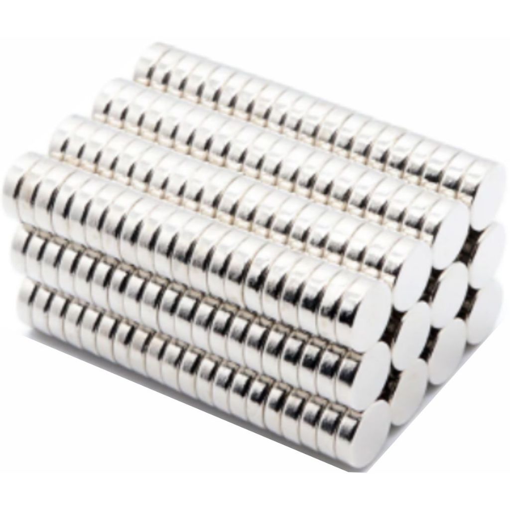Ímã Neodímio N35 Disco 6 x 2 mm Super Forte - Força Aproximada de 600g Material NdFeB