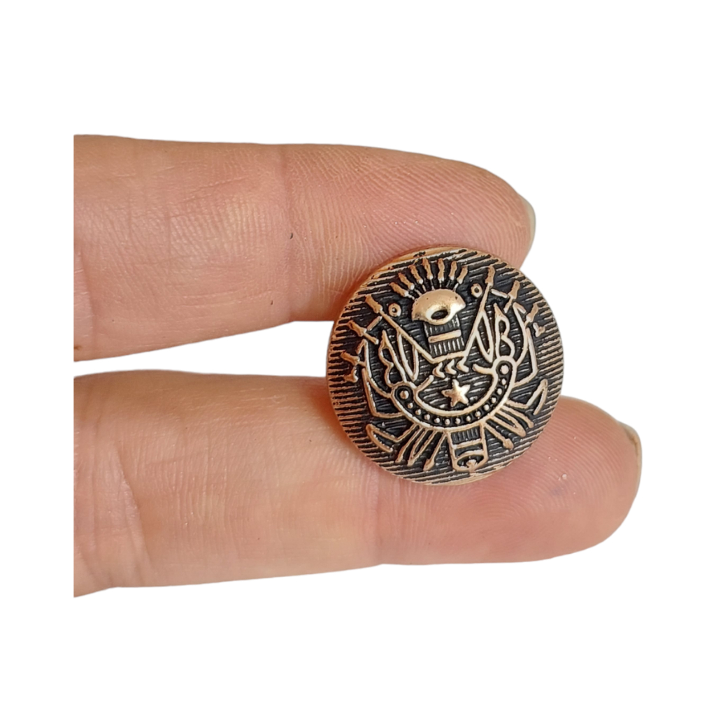 10 Peças 15MM / 18MM /21MM Estilo College Vintage Botões De Costura Artesanato Acessórios Ouro Preto Moda Rodada Metal P