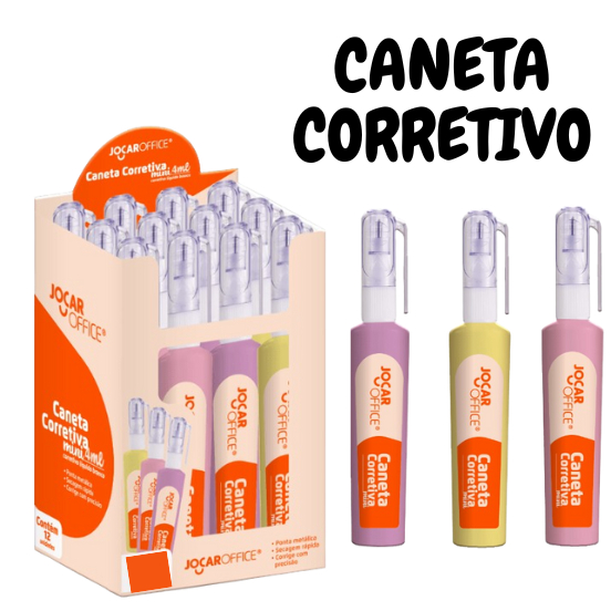 MINI CORRETIVO CANETA 4ML CORPO COLORIDO 3/6/12 UNIDADES JOCCAR em Oferta na Shopee