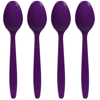 Colher Descartável Plástico Forte Resistente Roxa Açaí Refeição Sobremesa em Oferta na Shopee