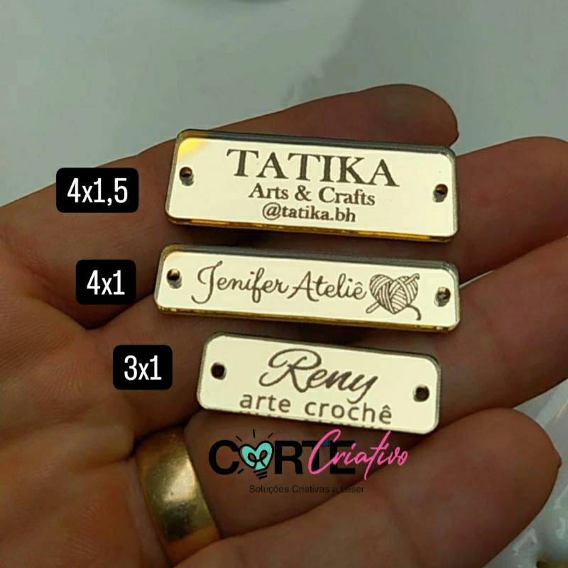 KIT COM 50 Etiquetas  Personalizadas/Acrilico em Oferta na Shopee