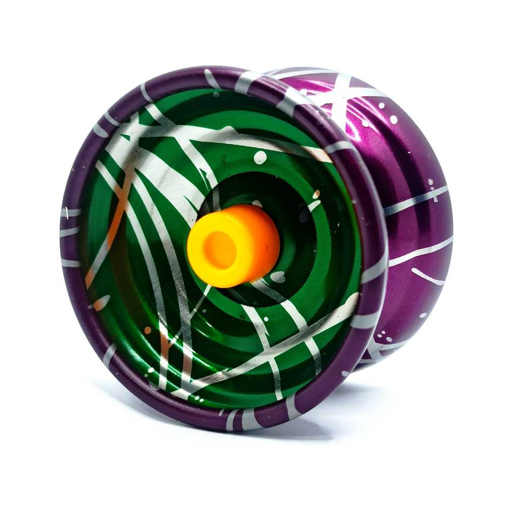 Yoyo Profissional Rolamento de Alumínio Leve e Resistente Côncavo + 3 Cordas Extra 7 Esferas (Ioio, yo-yo)