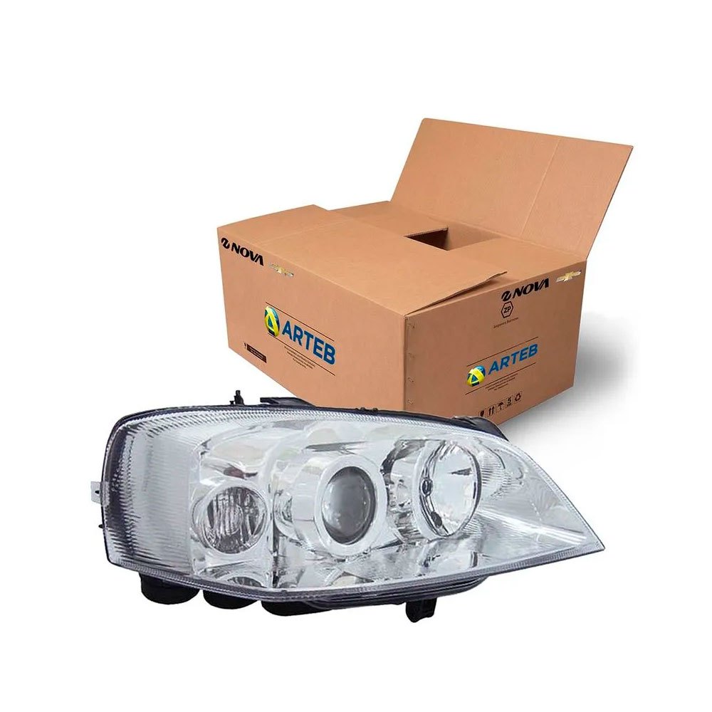 Farol Cromado Lado Direito Com Regulagem Elétrica Astra Arteb 160550 em Oferta na Shopee