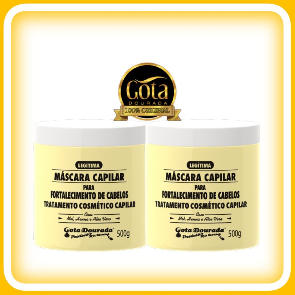 Mascara Gota Dourada 500g Fortalecimento-kit C/2un