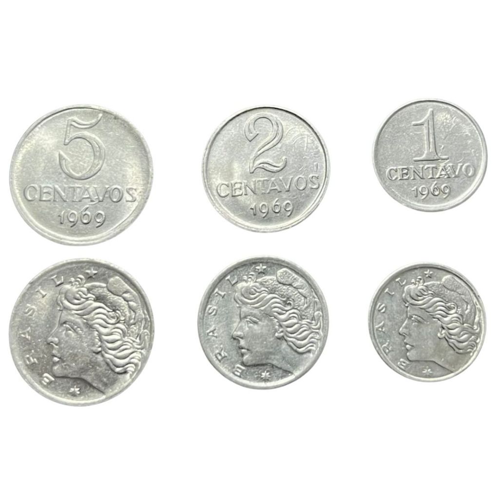 Moeda do Brasil - 1 / 2 ou 5  centavos - 1967 ou 1969