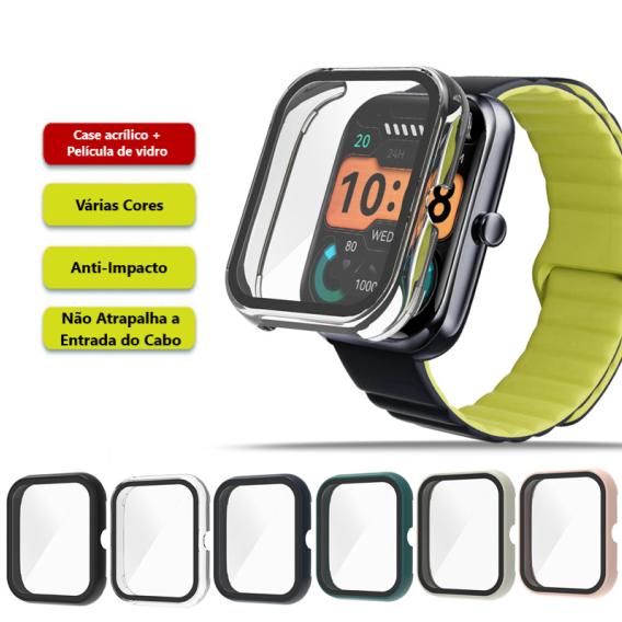 Capa Case Proteção Anti-Impacto Acrílico Com Vidro Para Haylou RS4 MAX