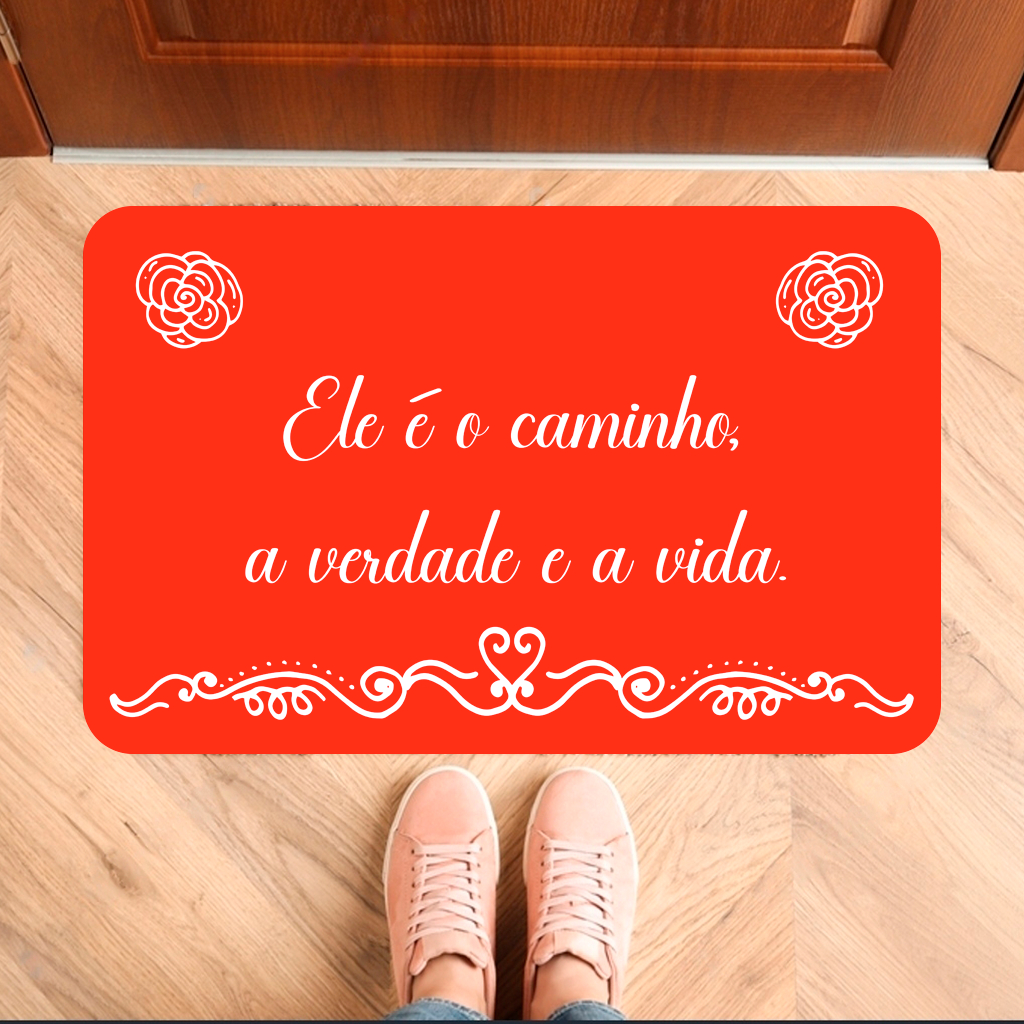 Tapete de Entrada de Porta Antiderrapante caminho (Tap 245)