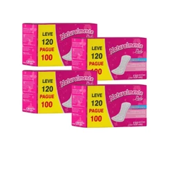 Absorvente Naturalmente Daily Protetor diário c/120 unid com 4 pacotes