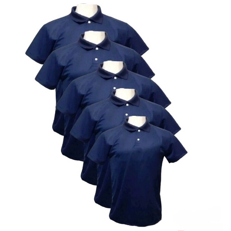 kit 5 Camisas masculina gola polo uniforme Lisa sem bolso Piquet P ao GG