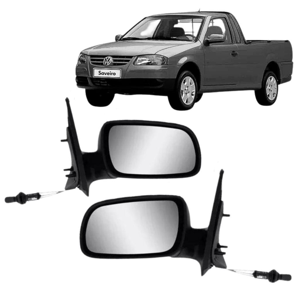 Par Retrovisor Saveiro Gol Parati G3 G4 4 Portas 1999 2000 2001 2002 2003 2004 2005 2006 2007 2008 com Controle