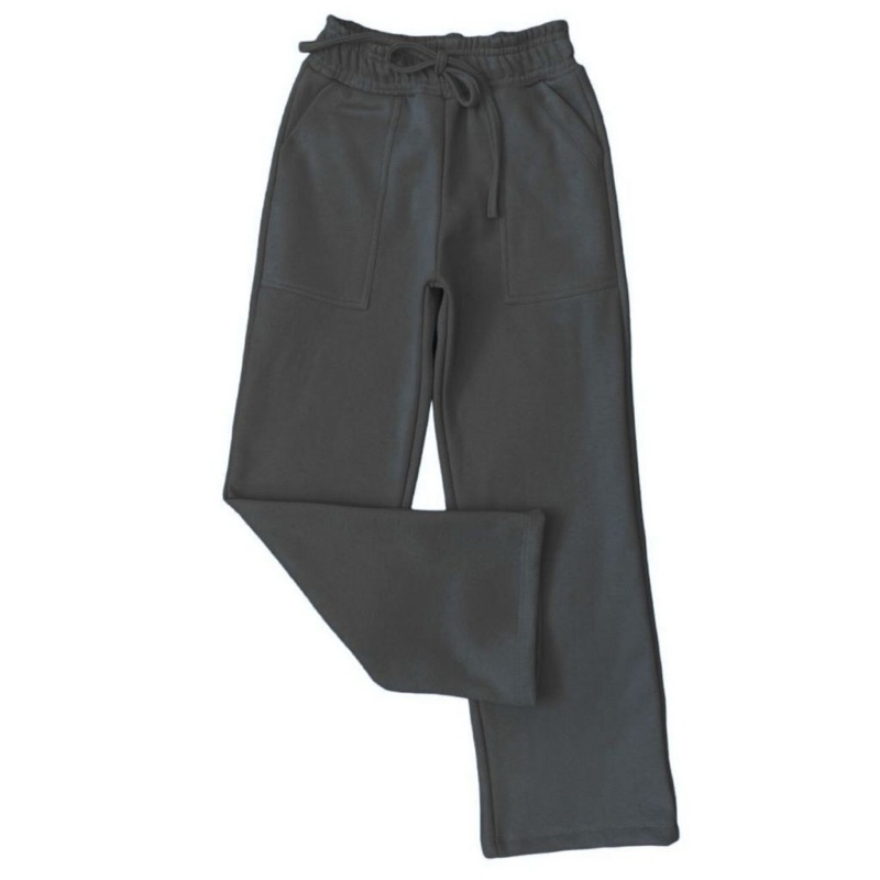 Calça De moletom Forrada Infantil e Juvenil Unissex Tecido Grosso Wide Leg