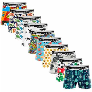 Kit Cueca Boxer Infantil Menino Box Microfibra Forro 100% Algodão em Oferta na Shopee
