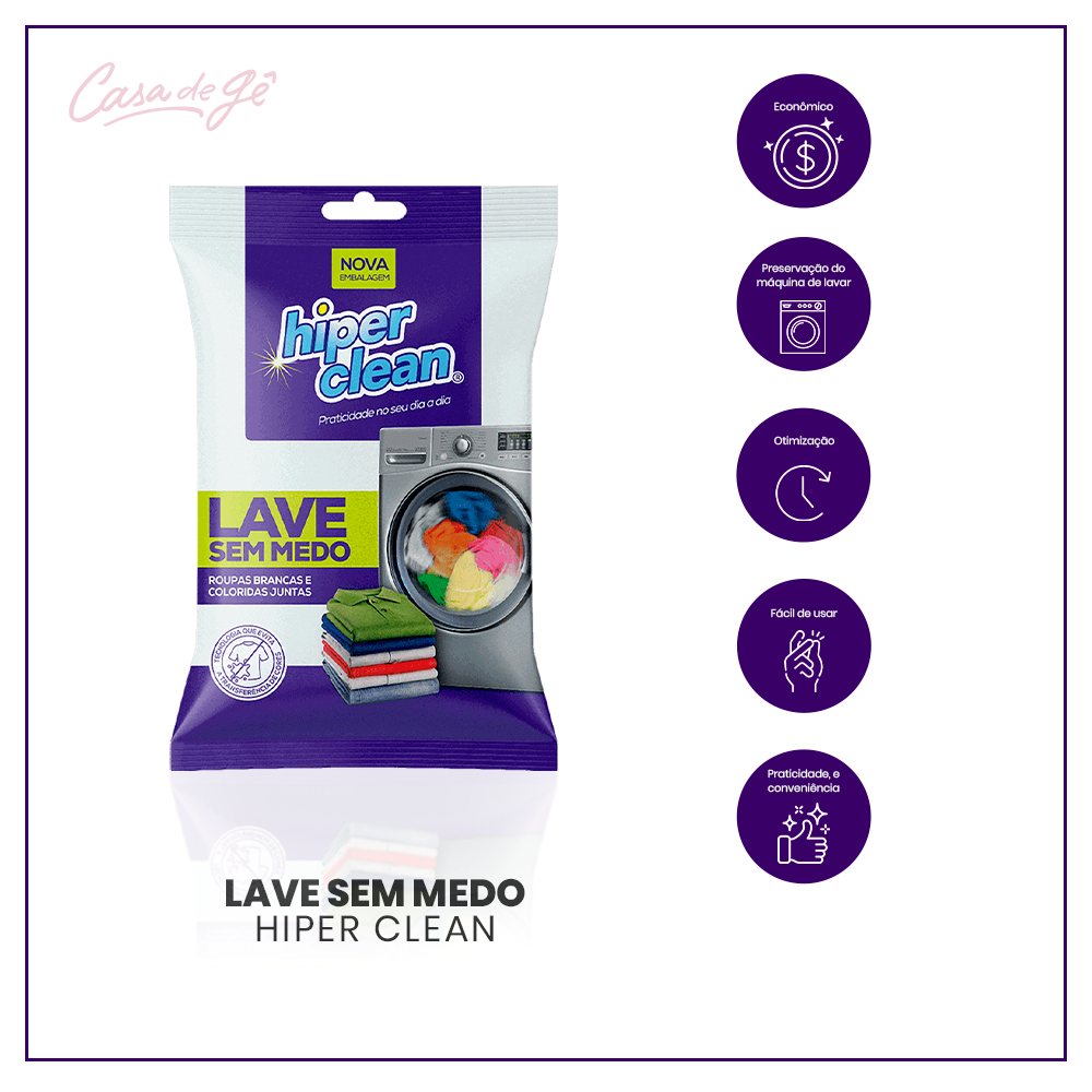 Lave Sem Medo Hiper Clean - 20 Panos - Home & Living