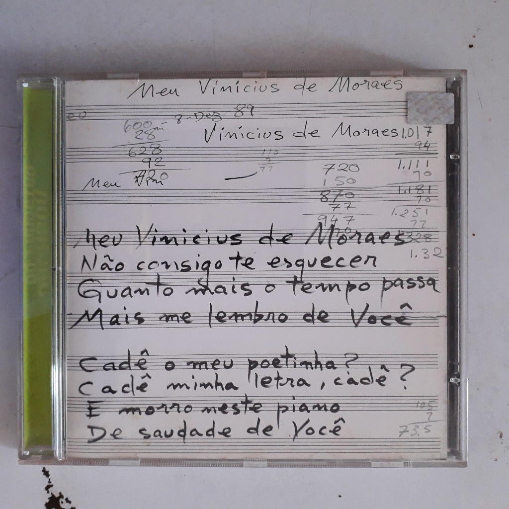 CD Tom Jobim - Tom Canta Vinicius - Ao Vivo