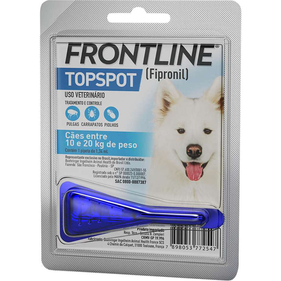 Antipulgas e Carrapatos Frontline Top Spot para Cães de 10 a 20 Kg