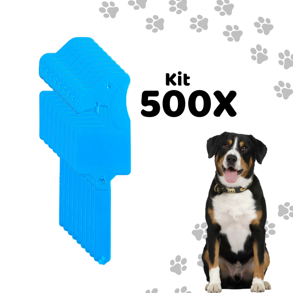 Kit 500 Cabides Azul  para Cachorro Pet Shop Loja