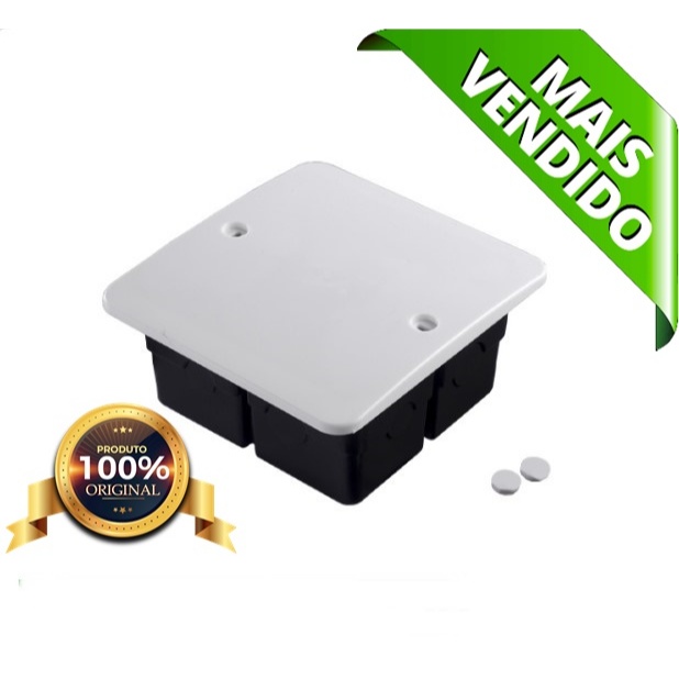 Caixa de Passagem Elétrica PVC 15x15 de Embutir (parede) em Oferta na Shopee