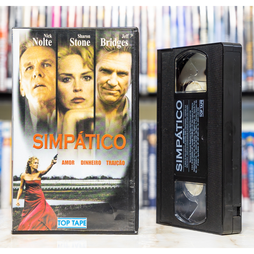 VHS Simpático - LEGENDADO - Nick Nolte Sharon Stone Jeff Bridges - Original - Fita de Vídeo Filme