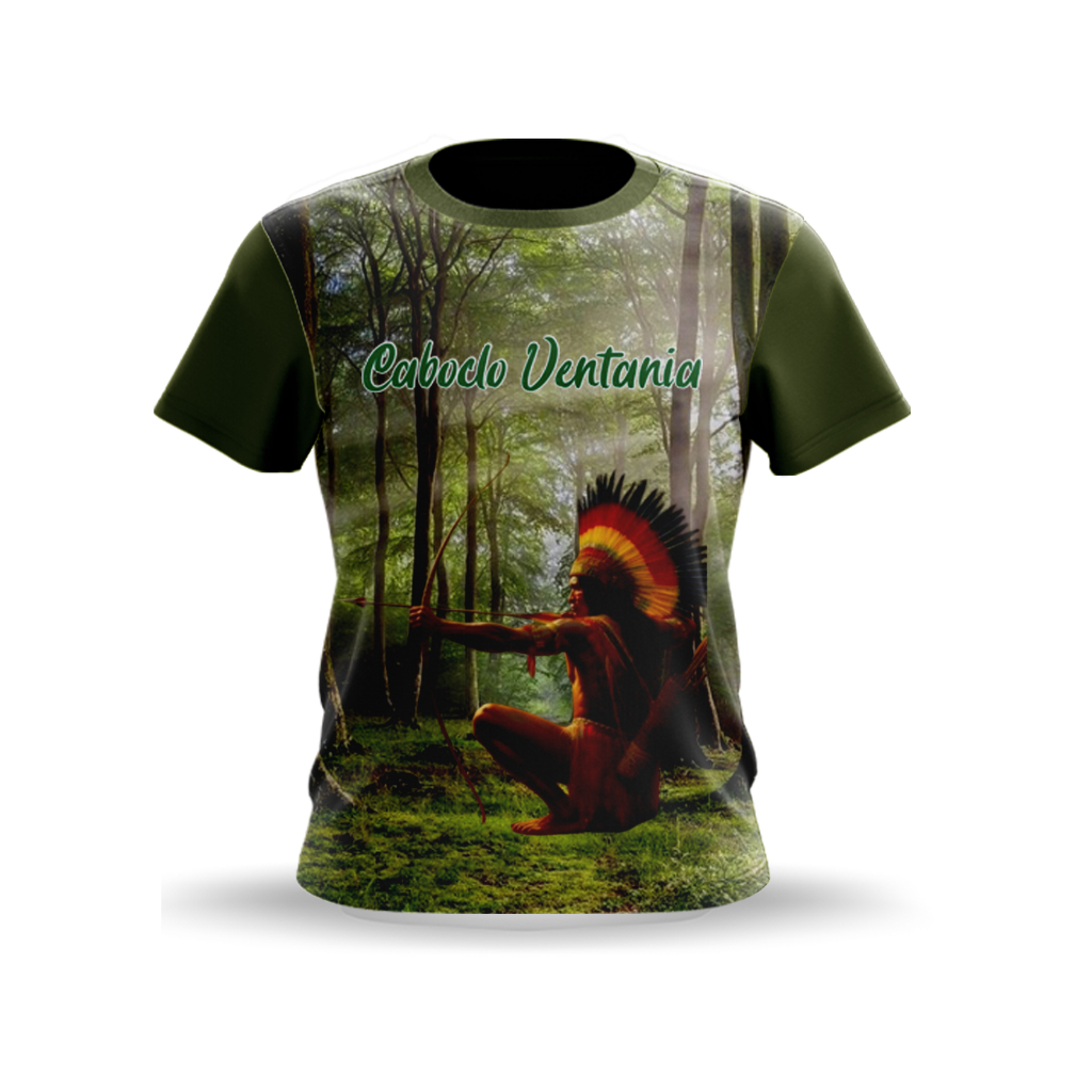 CAMISETA CABOCLO VENTANIA - UMBANDA & CANDOMBLÉ - TECIDO DRYFIT - SUBLIMADA - COD.130