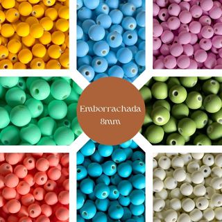 Miçanga Bola Conta Emborrachada 8mm em Oferta na Shopee