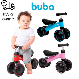 Bicicleta Equilíbrio Infantil Andador Sem Pedal 4 Rodas Bebê Buba e Calesita