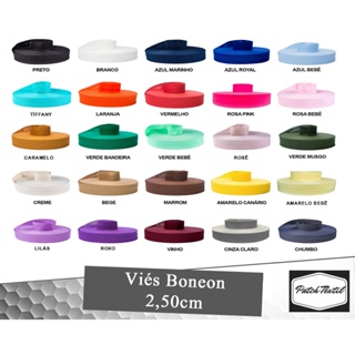 Viés de Boneon - 10 Metros - Cores Variadas em Oferta na Shopee